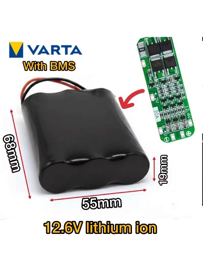 VARTA 12.6V Lithium-Ion Battery 2000mAh | Built-in BMS Protection - Image 2